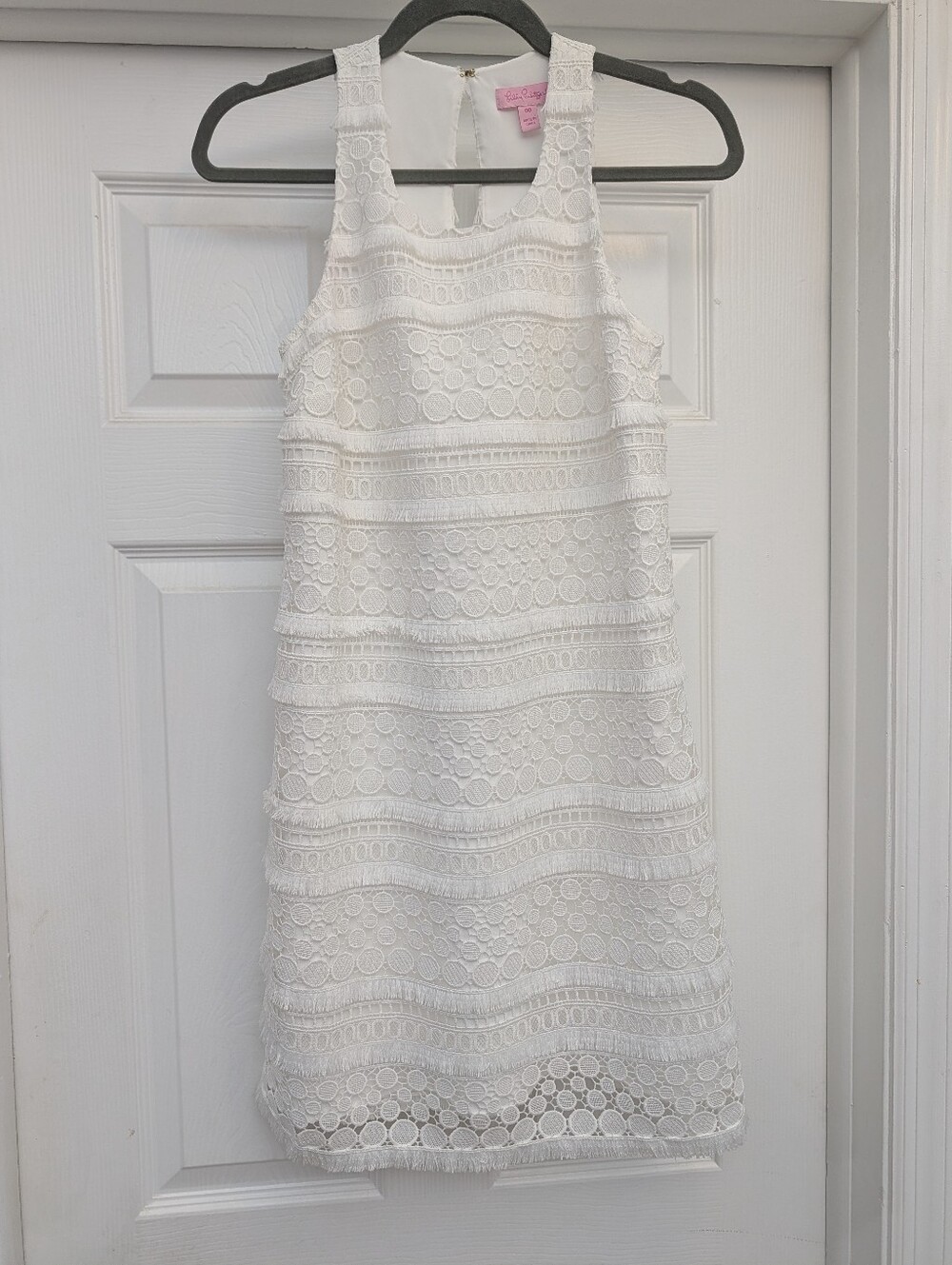Lilly Pulitzer White Dress with Pink Label